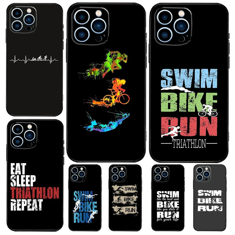 Triathlon Tri Life Swim Bike Run Phone Case Cover