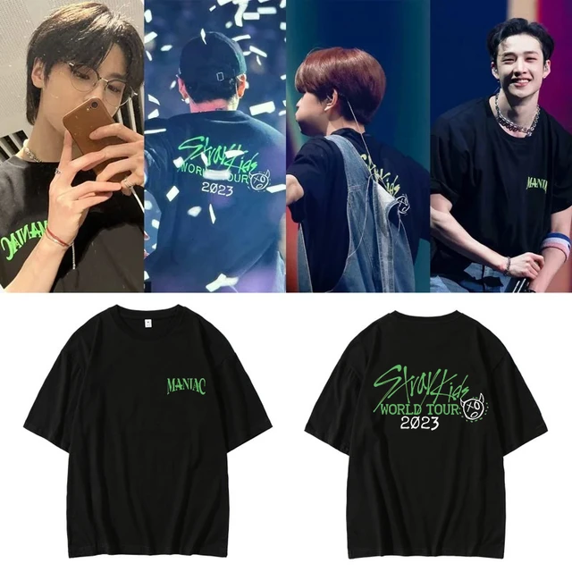 Stray Kids World Tour 2023 T Shirts TEAM Stray Kids Maniac Tour T-shirt  Women Men Korean Kpop Fans Summer Short Sleeve Tee Tops - AliExpress