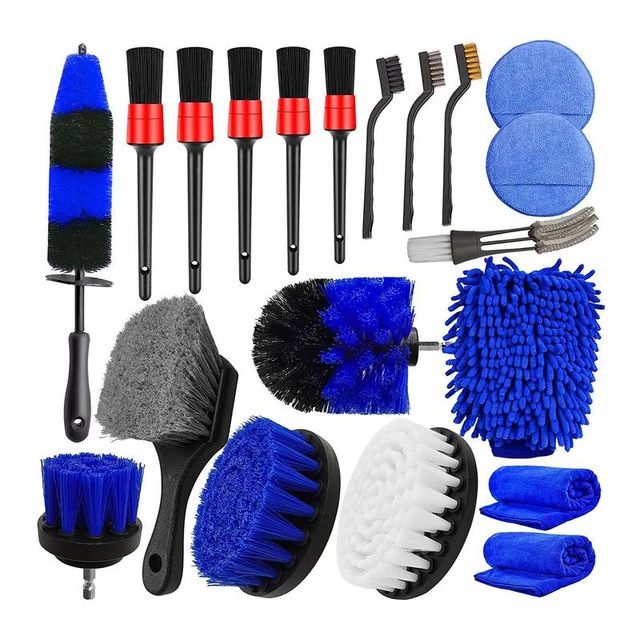 Car Detail Brush Set Wheel Brush Cleaning Kit Interior Detailing
