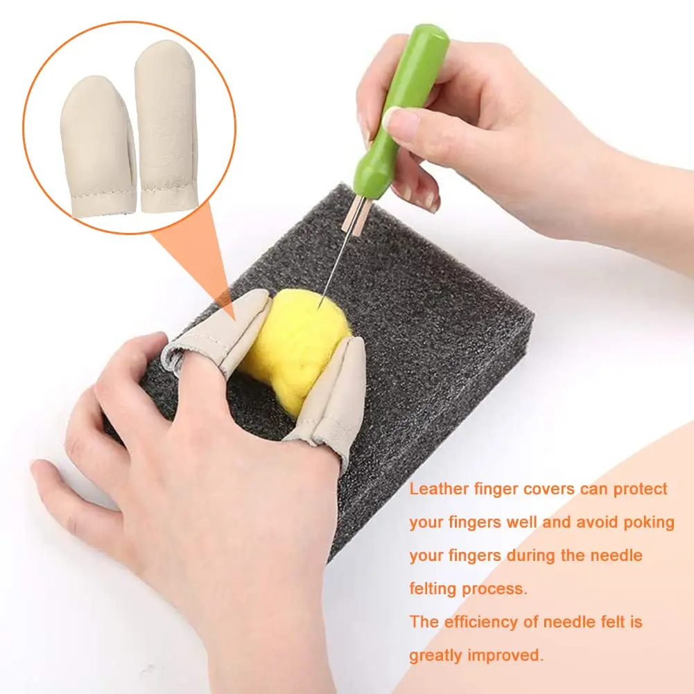 Fenrry 38Pcs Felting Needles with 3 Sizes Felting Tools Needles Color Wooden Handle Holder for Needle