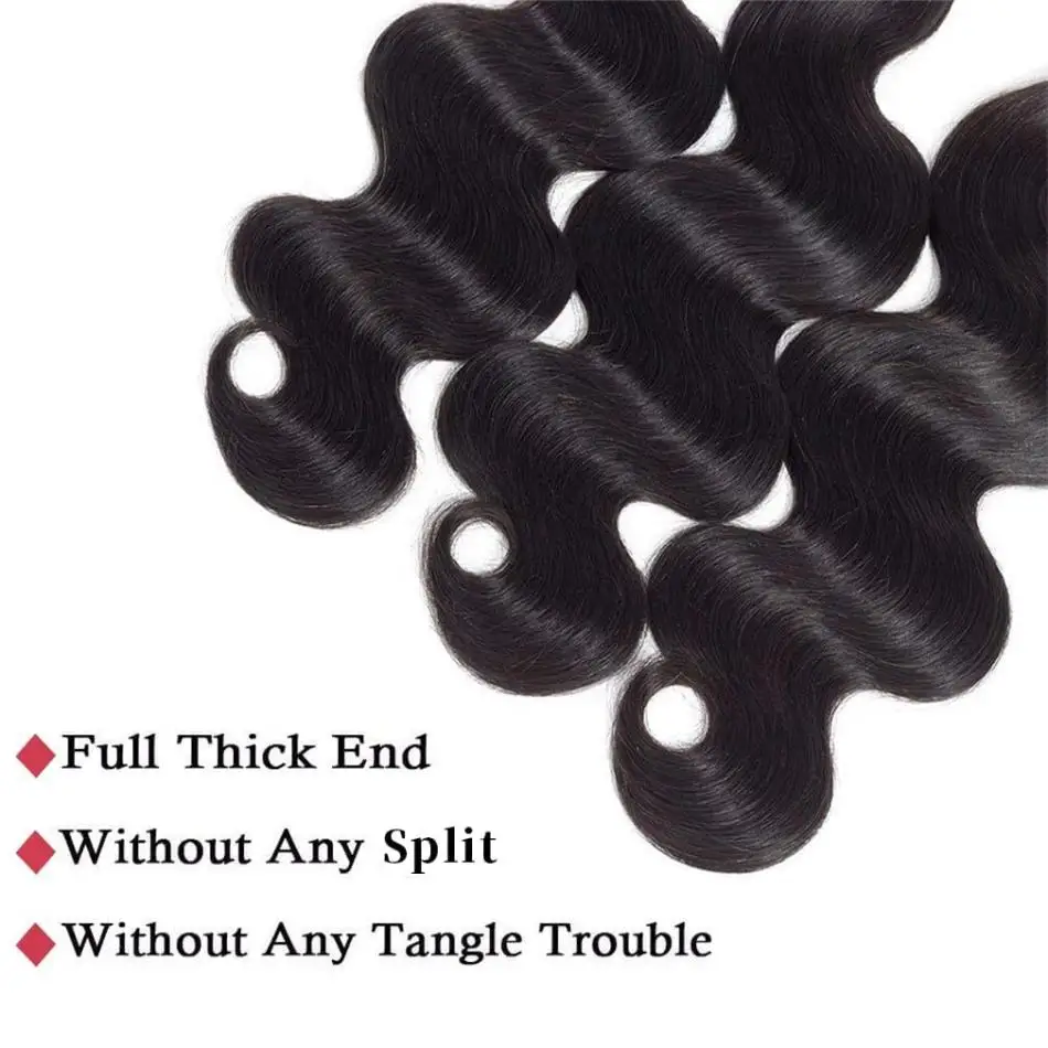 Human Hair Body Wave Wigs Bundles 100% Original Black Natural Brazilian Hair Extensions 1/3/4 Pieces Bundles Deals For Women