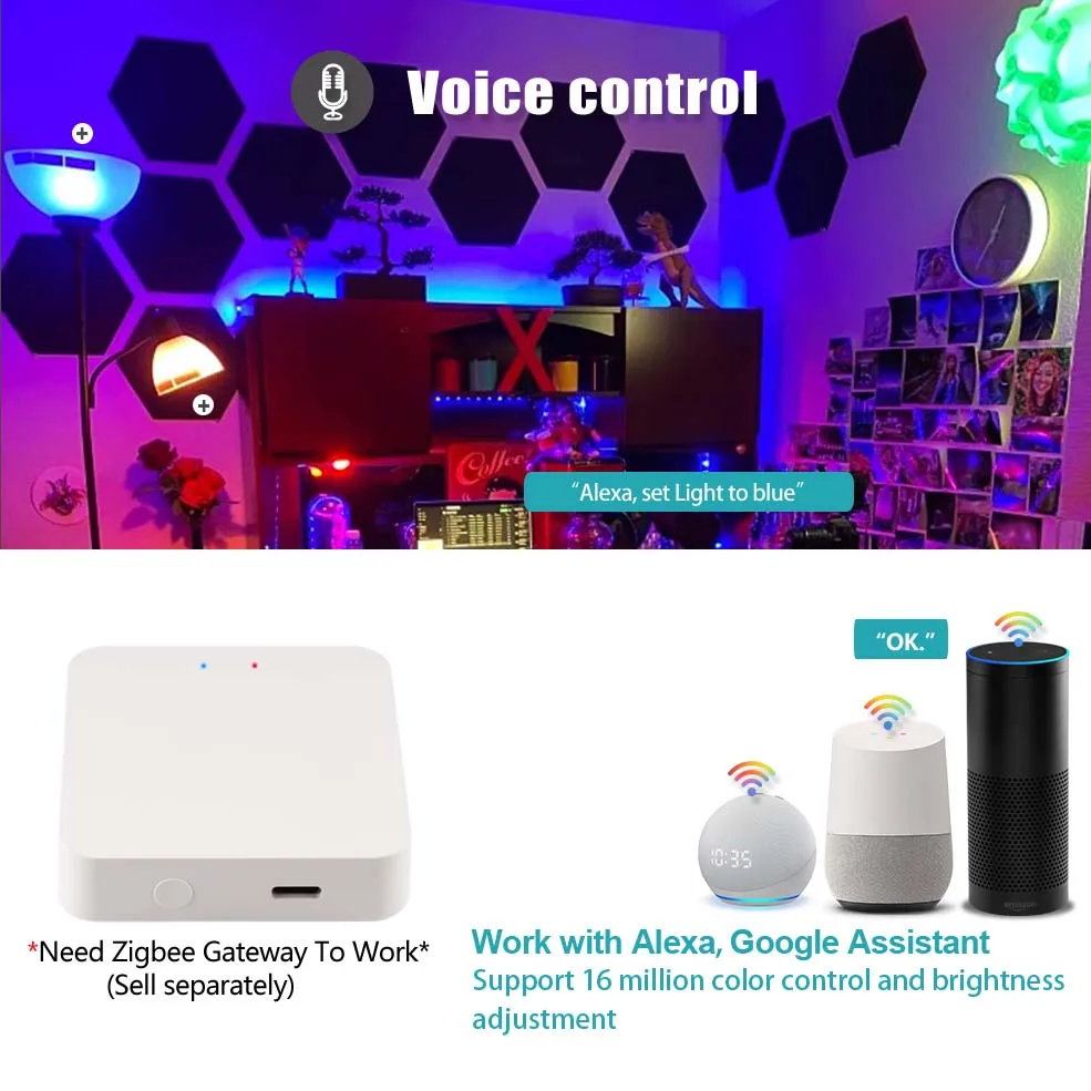 18W 15W Zigbee 3.0 Led 전구 RGB + WW + CW E27 Tuya Wifi 스마트 홈 Led 램프 Alexa Amazon Google Assistant와 호환 가능