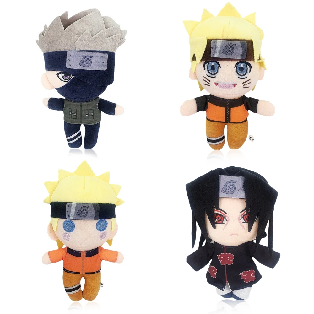 20CM Japan Anime Naruto Plush Toy Uchiha Itachi Naruto Kakashi Cute Figure Stuffed Doll Children's Kawaii Pendant Christmas Gift фигурка funko pop animation naruto shippuden kakashi