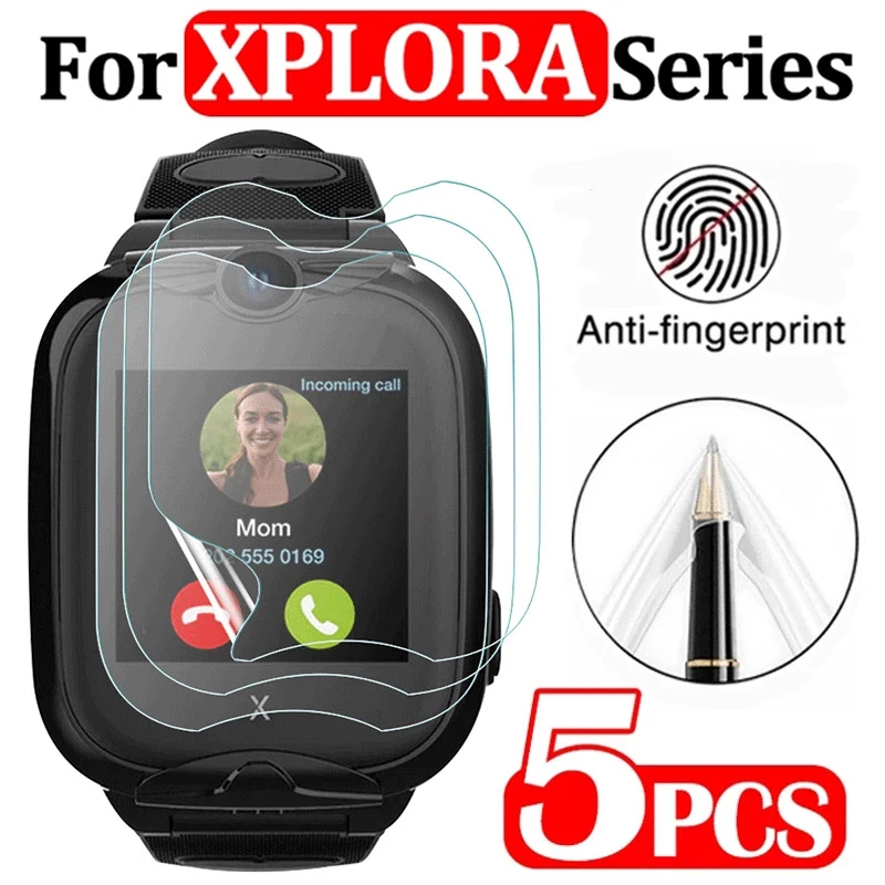 

5PCS TPU Soft Clear Protective Film for Xplora X5 Play/XGO2/XMOVE Series Smart Watch Screen HD Protective Film Watch Accessories