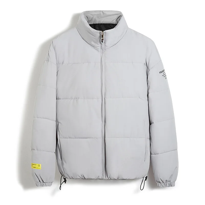 Parkas Men Down Jacket Thick Warm 2022 Winter Mens Casual Solid Parka Cotton-Padded Coats Windproof Slim Zipper Outwear Overcoat
