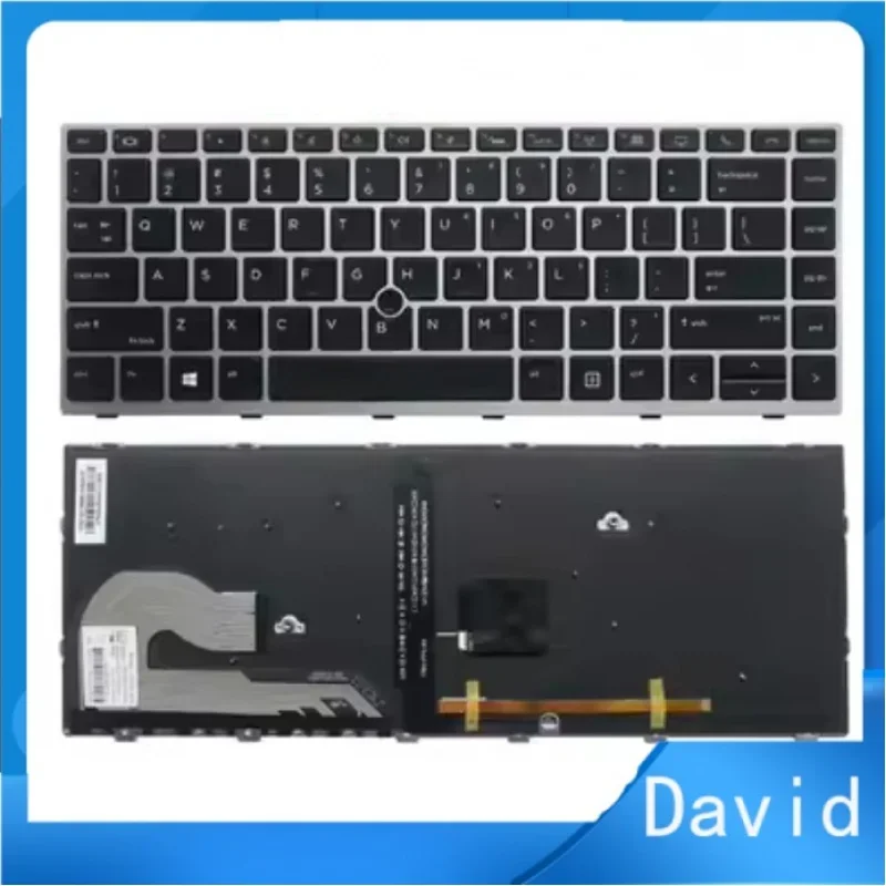 Tastiera Con Layout Usa Per Laptop Con Backlit-L14377-001 Per Hp Elitebook 840 G5