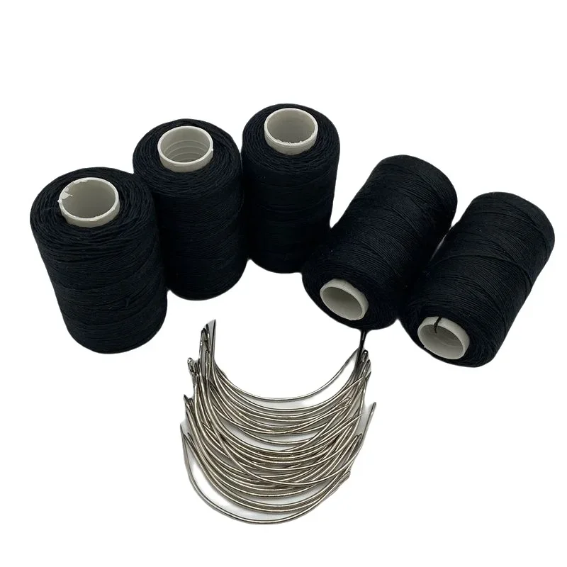 Hair Weaving Thread Cotton Sewing Thread With C curved needle for Making Wig DIY Hand Sewing Hair Weave hair weft - 2