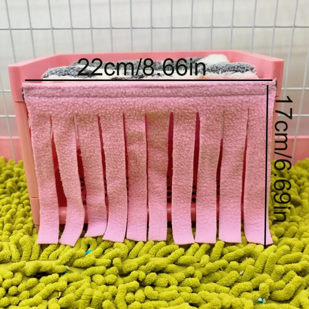 2pcs Soft Hamster Cage Curtain Breathable Washable Hamster Hide House Curtain Hanging Comfortable Guinea Pig House Door