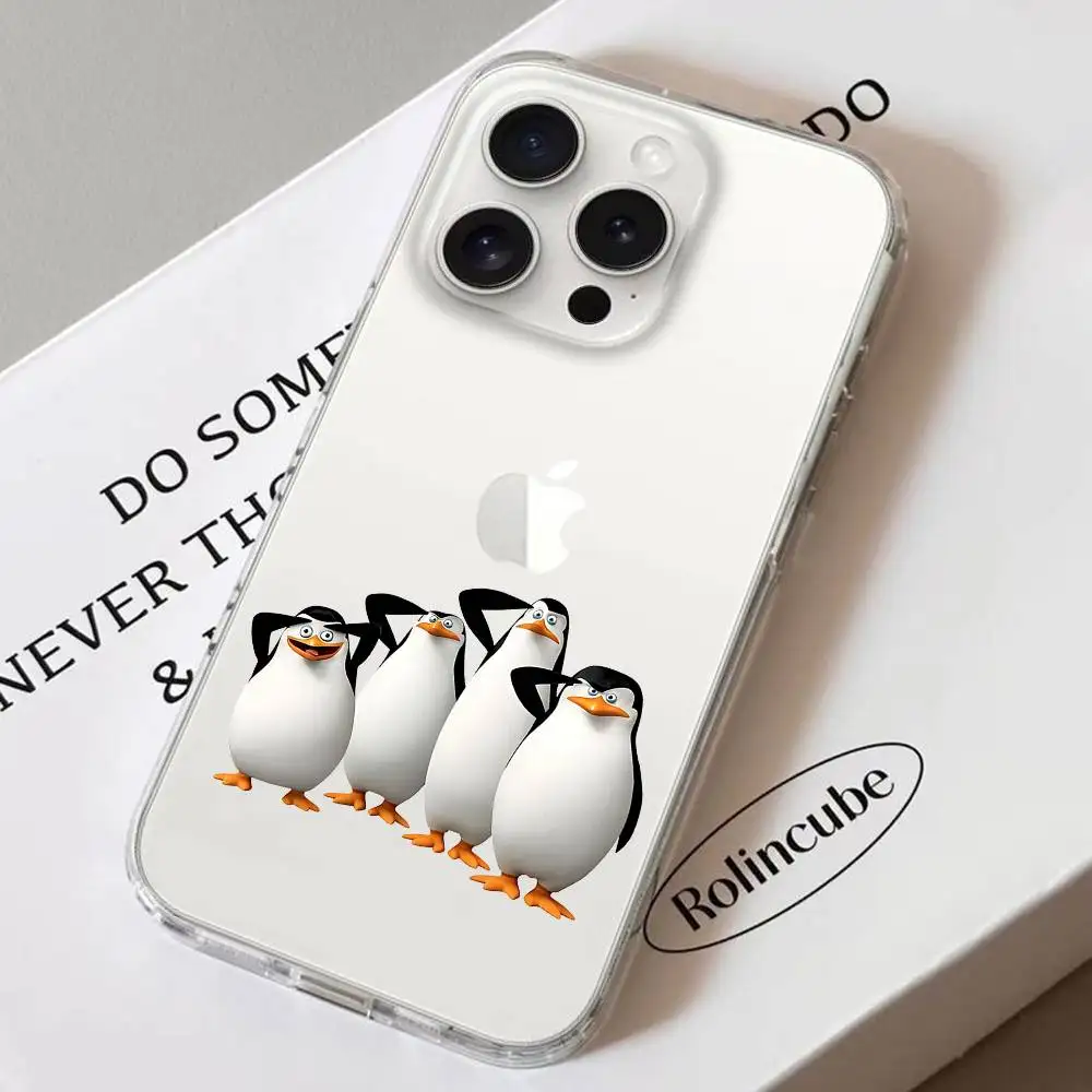 Madagascar Penguin Themed Clear Soft Phone Case
