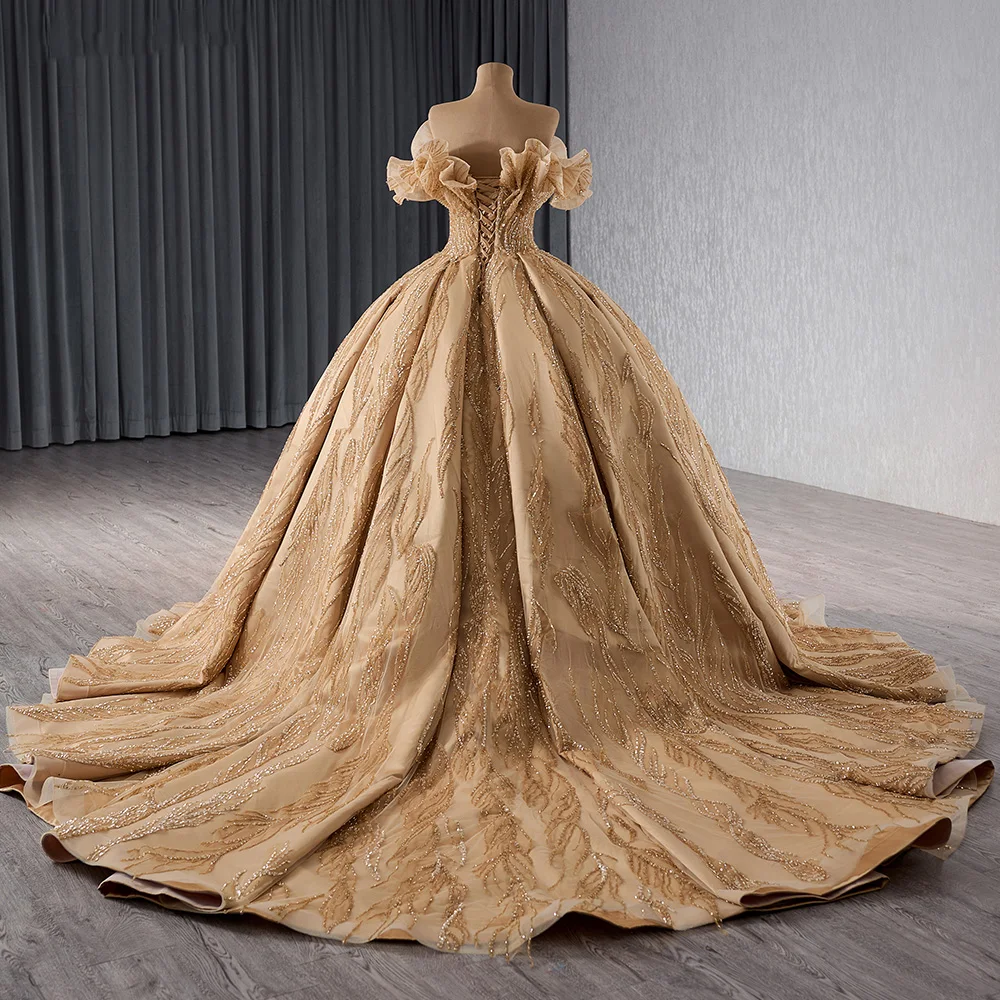 Luxury Lace Boat Neck Evening Dresses With Detachable Train Short Slevees Women Prom Dress Wedding Party Gowns robes de soirée 241066 2