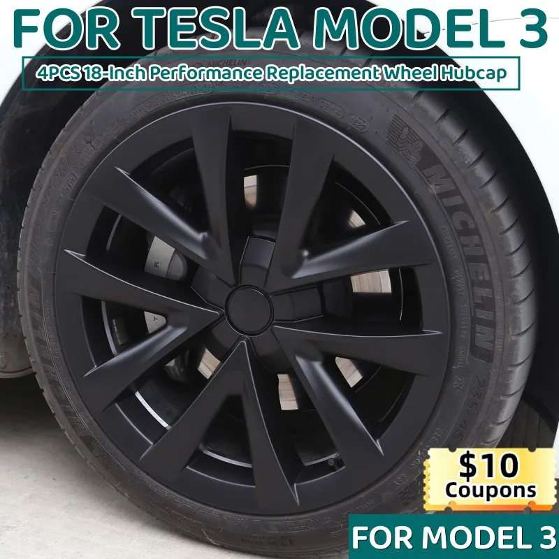 

18Inch Wheel Hubcap For Tesla model 3 Hub Cap Performance Automobile Replacemen Wheel Cover Wheel Cap Full Rim Cover 2018-2023