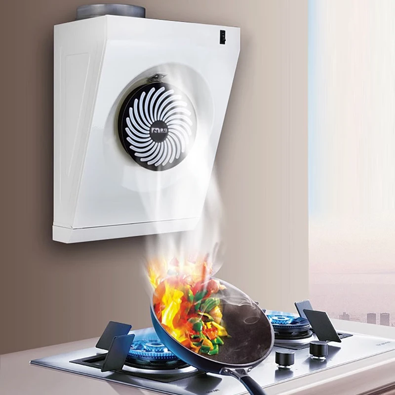 Wall-mounted Exhaust Fan Grease Pump Kitchen Small Side Suction High Suction Easy Installation Range Hood Hoods Kitchen 4