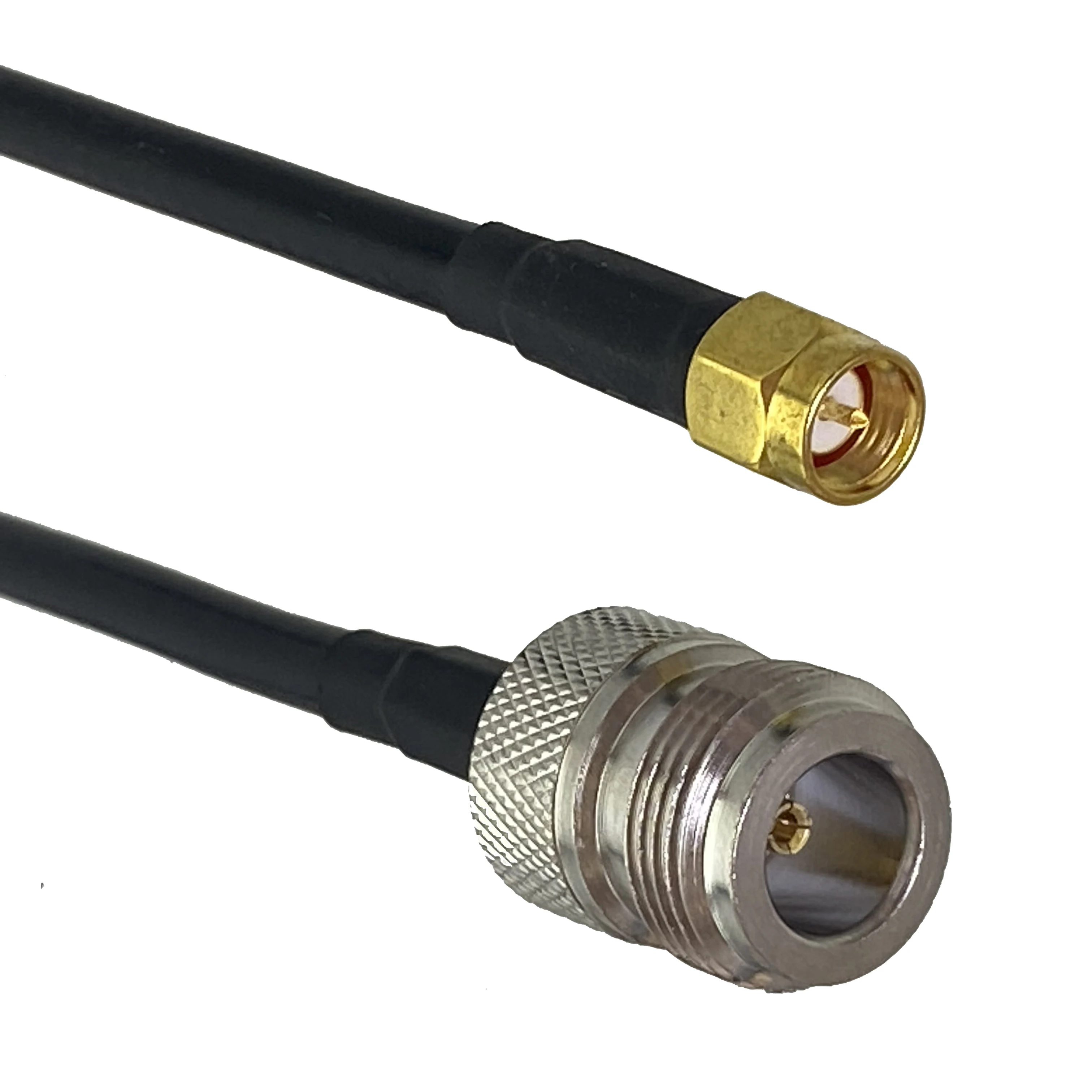 Coaxial Cable Connector RG58 N Female Jack to SMA Male Plug Straight RF Jumper Pigtail 6inch~20M