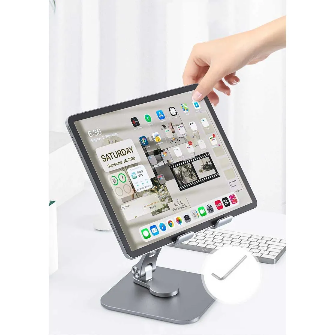 stand aluminum alloy angle adjustment height adjustment folding tablet portable stand laptop accessory stand
