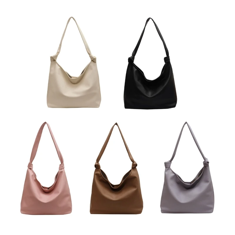 

Solid Color Bag for Women Fashion Shoulder Bag All-matching Tote Bag Leather Bag E74B