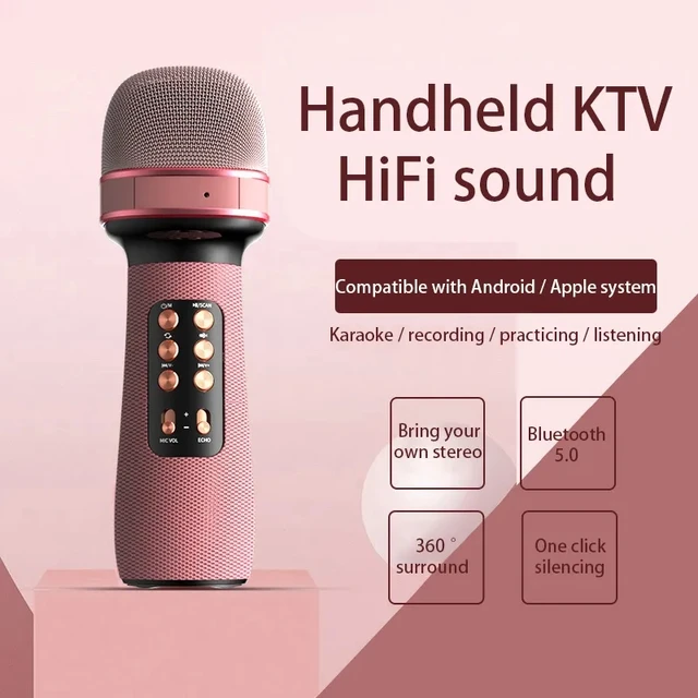 Micro sans fil Bluetooth micro karaoké professionnel musique KTV