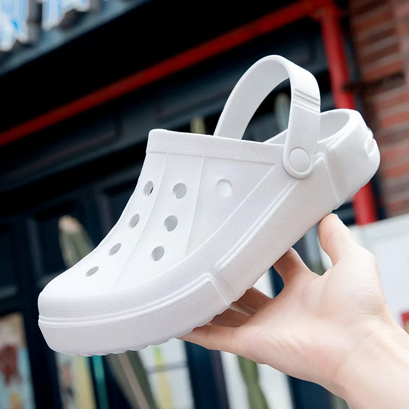 Summer Mens Sandals Outdoor Hollow Slides Dress Men Beach Sandals Slides Slippers Designer Roman Platform Non-slip Slippers