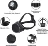 Reinforced with Breathable Mesh and Adjustable Ring Pet Mouth Cover Dog Mouth Cover Reflective Soft Nylon Mouth Cover 2