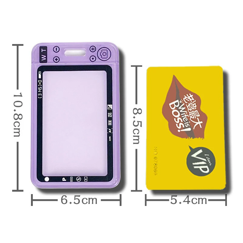 Transparent Acrylic Photocard Holder Card Case Candy Color ID Bus Card Holder Photos Protector Sleeve Badge Holder Stationery