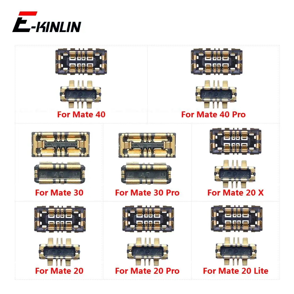 2 Pz/Lotto Connettore Fpc Supporto Batteria Clip Contatto Per Huawei Mate 20 X Lite 30 40 Pro On Main Board Flex Cable