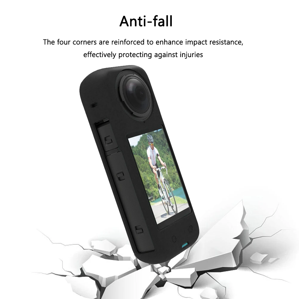 Silicone Case For Insta360 X4 Body Lens Protective Cover Anti-Scratch Protector Sleeve For Insta 360 X4 Action Camera Accessorie