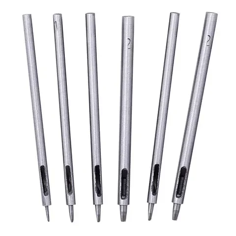 

MIUSIE 1Pcs Belt Punching Leather Hole Punch Hollow Drilling Tools Carbon Steel Leather Punching Tool 0.5mm -4mm