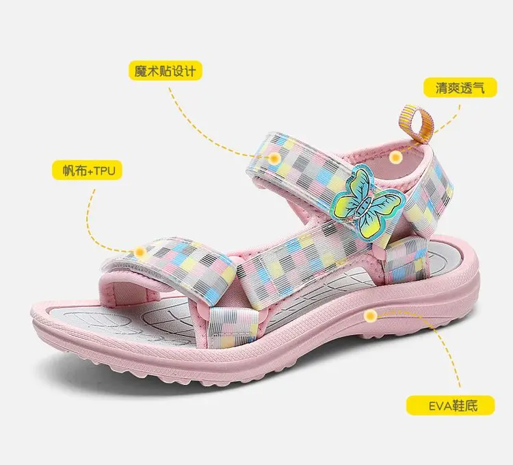 leather girl in boots Summer Children Girls Sandals for Toddlers Beach Shoes Lightweigh Sole Little Kids Outdoor 4-10Y Size 25-38#PINK,BLUE ht1520 girl princess shoes