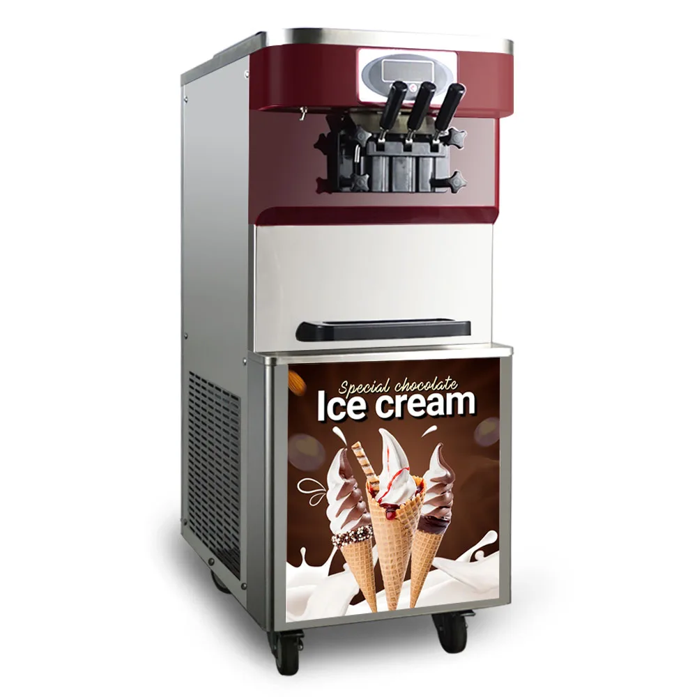 BQL 838F Machines Soft Turkish Three Flavor Ice Cream Dispensing
