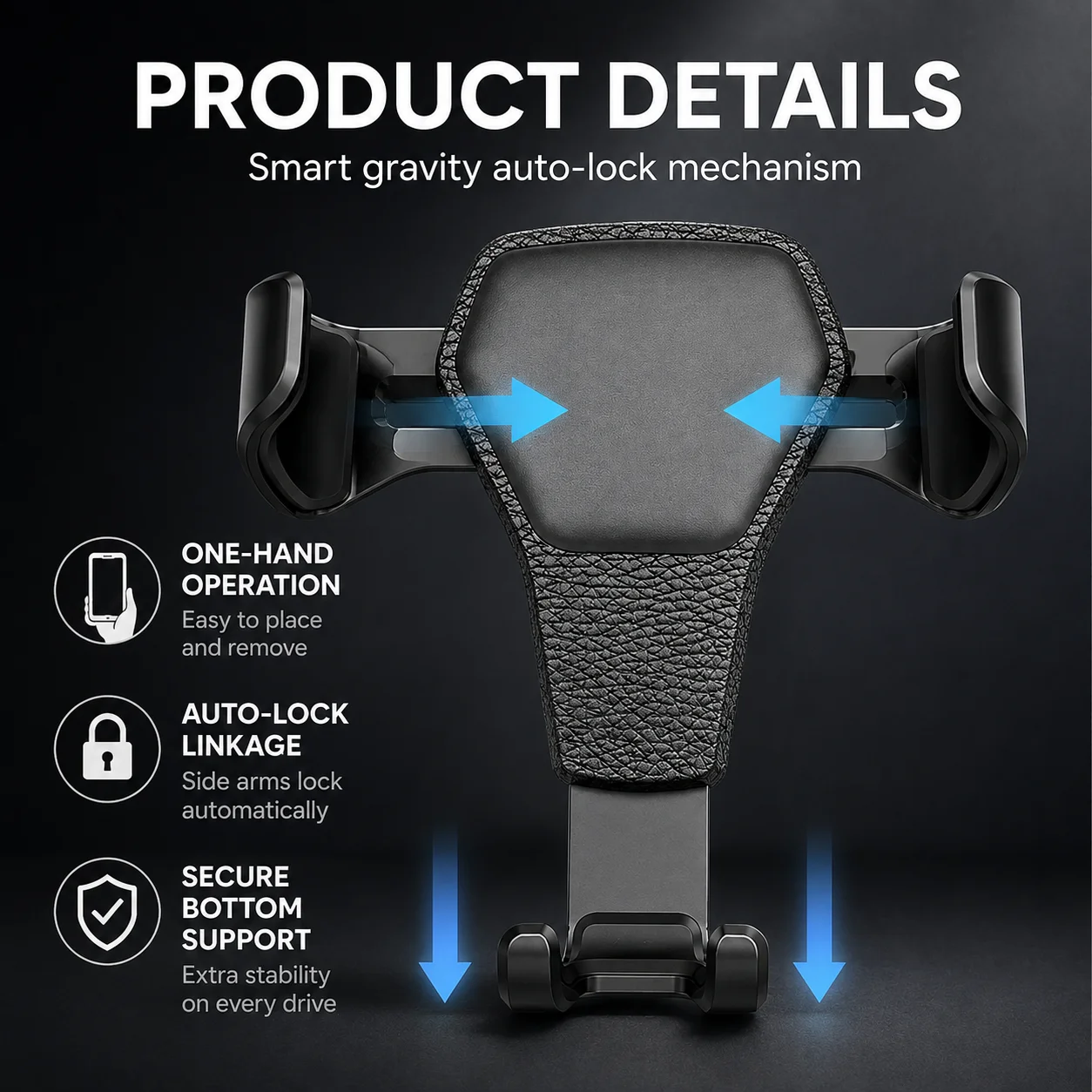 Universal Air Vent Gravity Lock Car Phone Holder