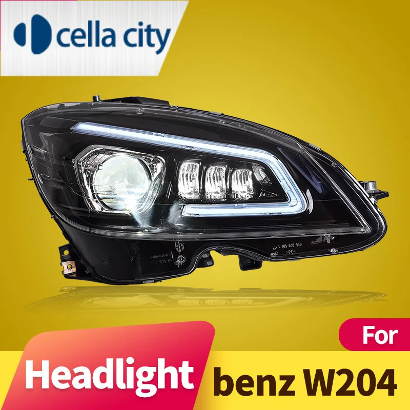 Headlight Assembly for Mercedes-benz C-class W204 2007-2011 C180 C200 C260  LED DRL LED Dual Beam Lens LED Sequential Turn Signal - AliExpress