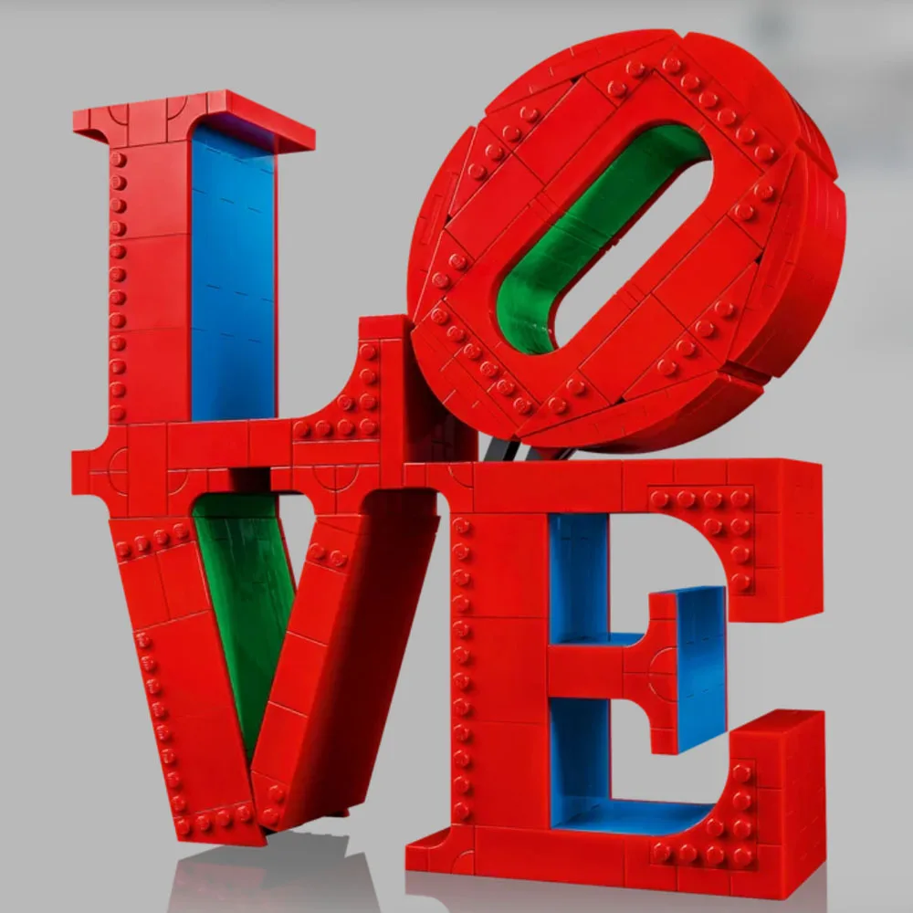 MOC 791pcs Creative Compatible Crafts LOVE Sculpture Art Model Building Blocks