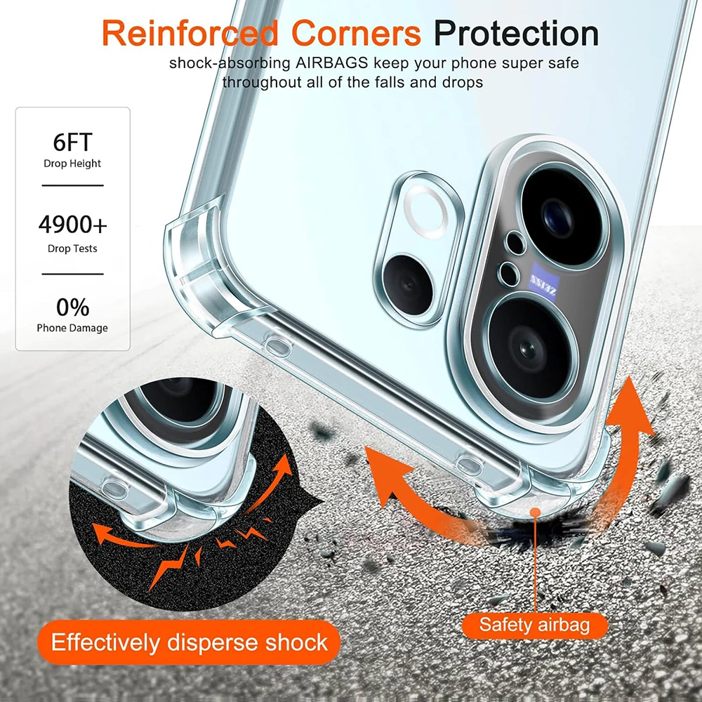 Shockproof Ultra-Thin Clear Silicone Soft Case - Premium Protection Shell