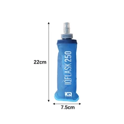 Collapsible Sports Water Bottle - Soft Flask for Running, Camping, and Hiking (Available in 250ML/500ML) (250ML)