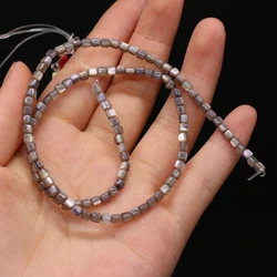 Elegant Cylindrical Mother of Pearl Sea Shell Beads for DIY Jewelry Making - 3.5mm (GRAY)
