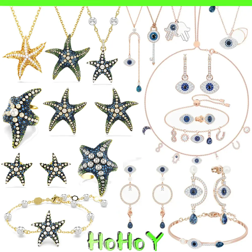 

Original Green Necklace Women's Jewelry Set Devil's Eye Necklace Women's Ring Earring Bracelet Series Crystal High Quality Gift