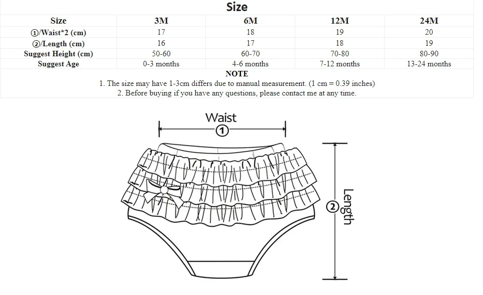 Description Picture 4 of itemBaby Cotton Bloomers 10 Colors Ruffle Panties Baby Girl Diaper Covers Infant Toddler Tutu Short PP Solid Silicone Reborn Bottoms