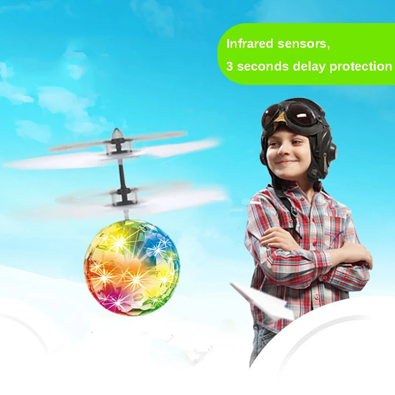 remote control helicopter flying ball toy mini helicopter toys RC toys induction electric flying ball toy children's RC helicopter toys infrared sensor kids LED light toy children's gift