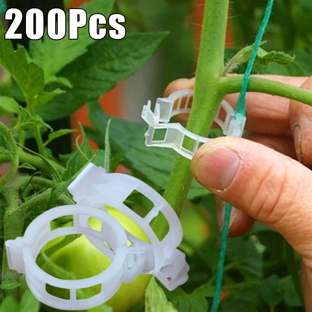 200pcs Plant Support Clips For Garden Tomato Vegetable Vines Upright