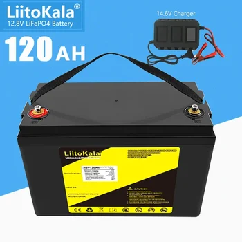 LiitoKala 충전식 배터리 팩, 리튬 다리미 인산염, LifePo4 태양 전지 도구, LifePo4 배터리, 12.8V, 100Ah, 120Ah, 12V150Ah