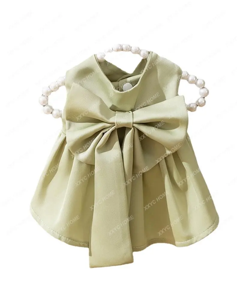 Pet Cat Clothes Cute Fresh Flower Dress Anti-Lint Primavera Ed Estate New Anti-Lint Muppet Spring