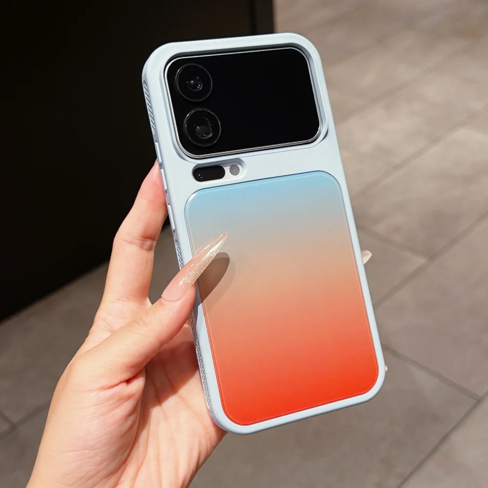 Luxury Gradient Heat Dissipation Mesh Phone Case - Shockproof Cooling Full Bumper Cover