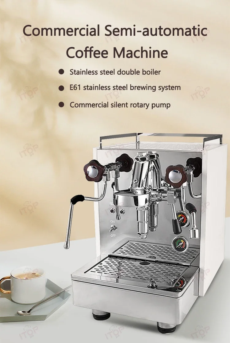 One Group Double Boiler Commercial Espresso Coffee Machine 2