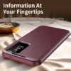 Wallet Card Slot Holder Flip Cover For Samsung Galaxy S25 S24 S23 S22 Ultra Window View Smart Display Leather Cases 3