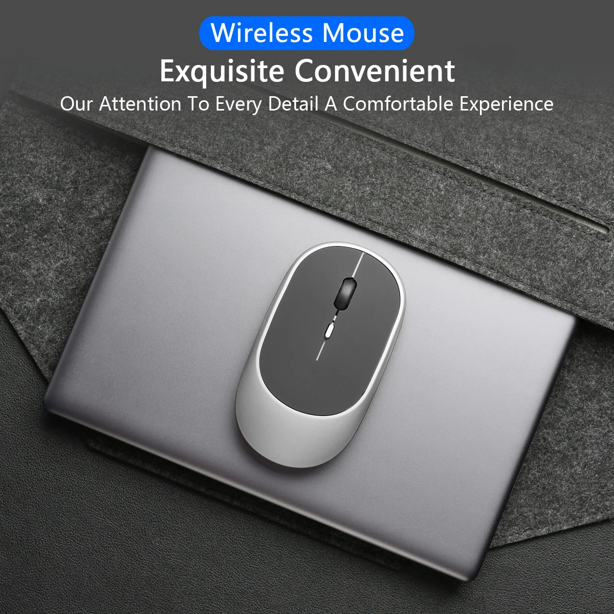 Wireless Mouse Bluetooth 2.4G Portable Silent Ergonomic Gaming Mouse Laptop iPad Tablet Notebook Mobile Phone Office