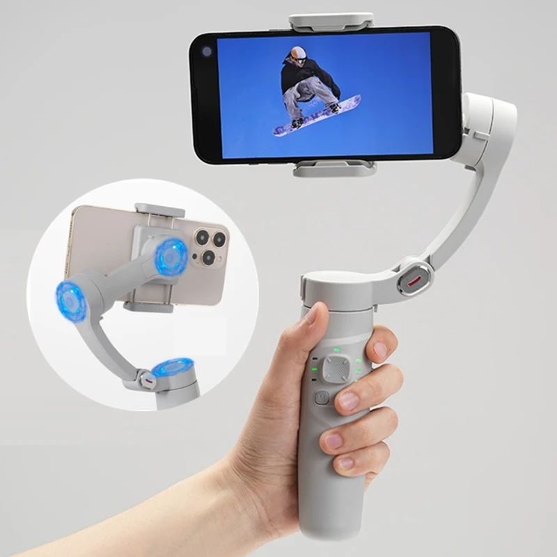 

Auto Face Tracking and Anti Shake Video 3 Axis Gimbal for Smartphone Foldable Handheld Selfie Stick Stabilizer Tripod for Mobile