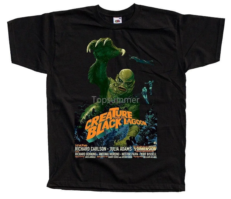 

Creature From The Black Lagoon Movie Poster Homme T Shirts Hip Hop Clothing Tshirts Gym King Tee Shirt O Neck