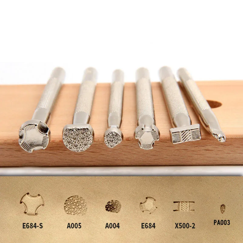 DIY Handmade Leather Stamps Tool Punch Carving Printing Pattern Leather Craft 1Pcs