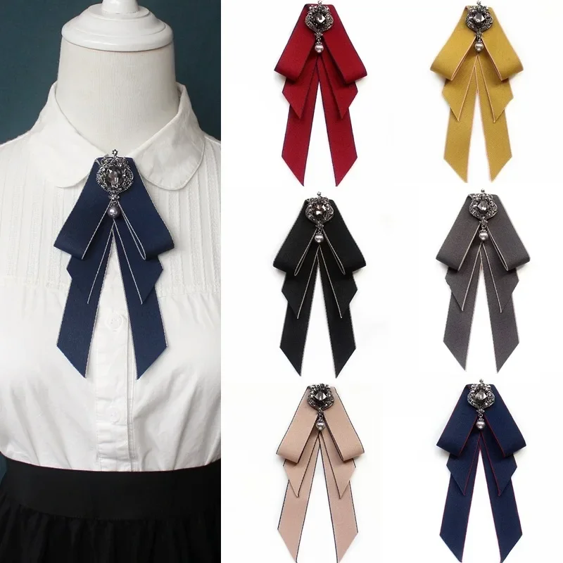 Spilla A Farfalla In Organza Con Perle | Papillon Pre-Legato Con Spilla Per Donne E Ragazze, Elegante Accessorio Per Collo