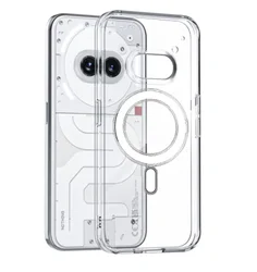 Clear Acrylic Shockproof Phone Cover with Magnetic Wireless Charging Capability for Nothing phone 3A Pro (Transparent)