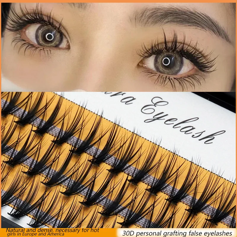 

60 clusters/box Mink Eyelashes 30D individual Eyelash extension Natural Thick False Eyelashes makeup tool Eyelashes bunches